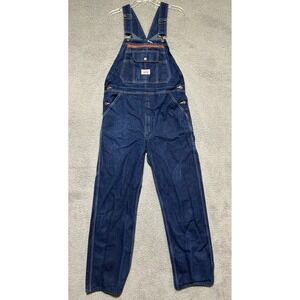 Round House Bib Overalls Men 32x32 Denim Carpenter Farmer Chores Workwear